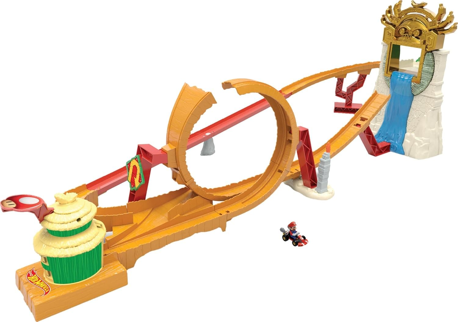 Hot Wheels Super Mario Bros Isla Kong | Pista de carros de brincar para crianças a partir dos 3 anos