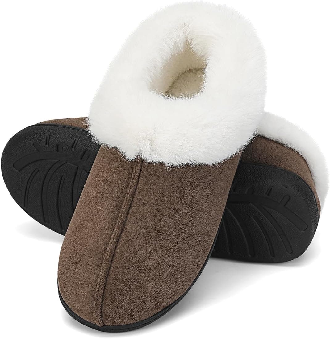 Mishansha Chinelos de casa de inverno antiderrapantes com espuma de memória, unissexo - adulto