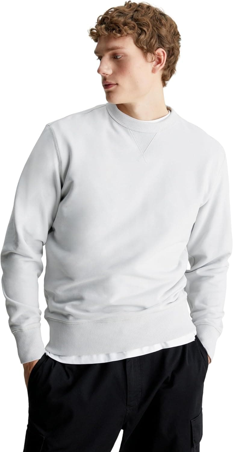 Calvin Klein Camisola homem Sweatshirt Badge Crew Neck sem capuz