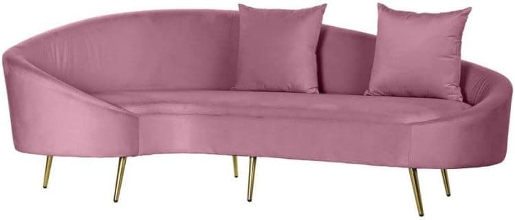 DKD Home Decor Chaise long, métal, rosa, padrão
