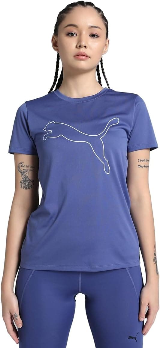PUMA W Tad Essential Logo t-shirt desportiva para mulher
