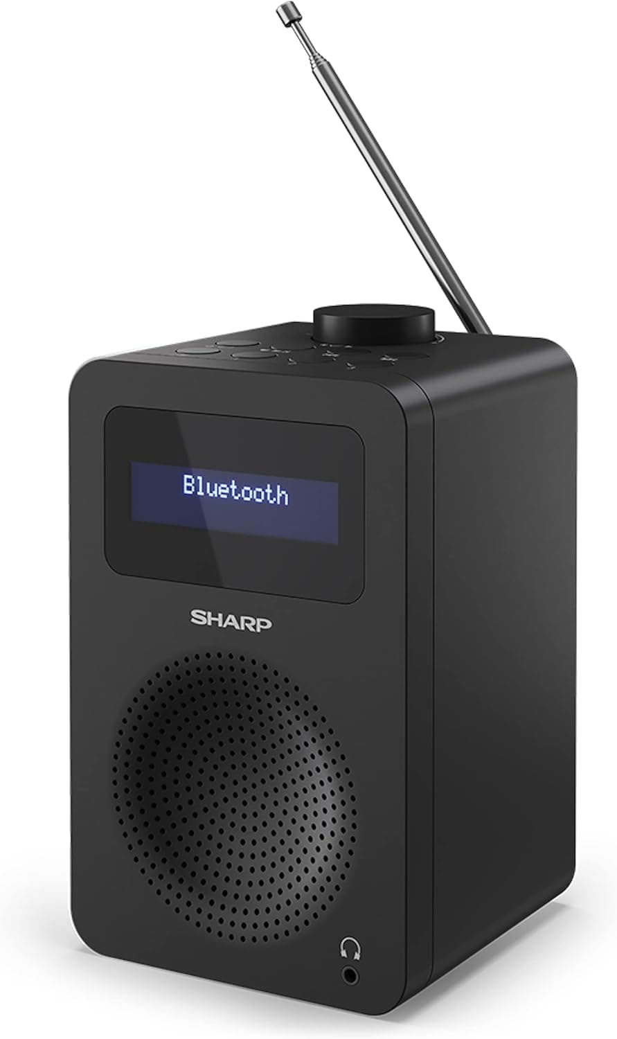 Sharp DR-430 (BK) Rádio digital mesa Tokyo - rádio Dab+, Dab e FM com RDS, BT 5.0, alimentação USB, mini jack, antena telescópica, busca automática, hora e data automática, alarme, 5 w, preto
