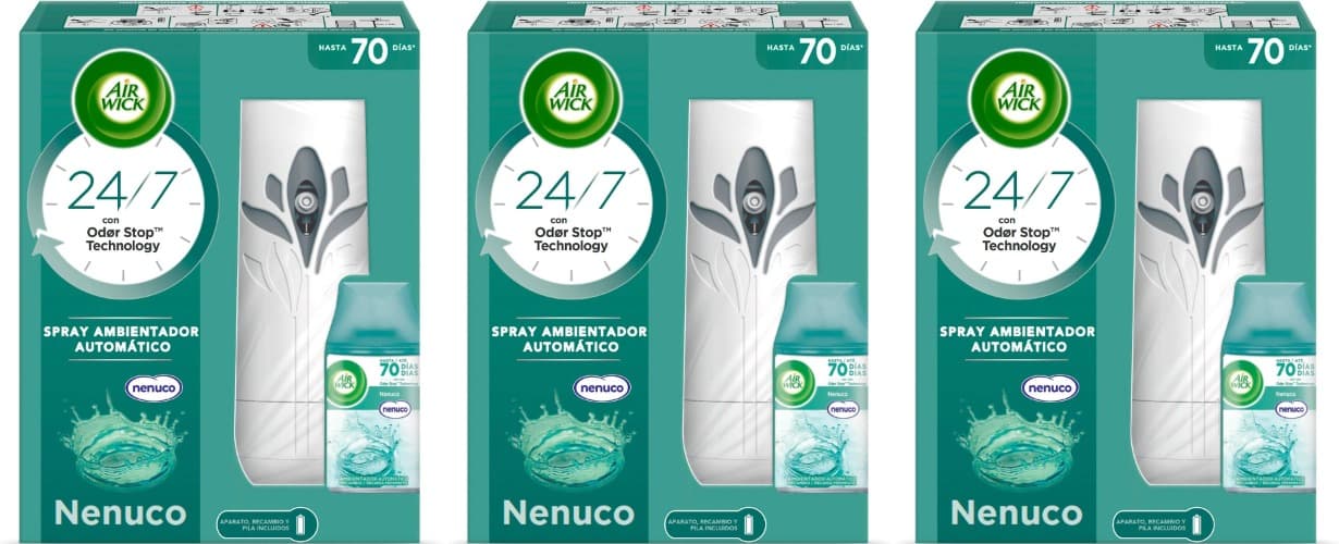 Air Wick Freshmatic Aparato y Recambio de Ambientador Spray Automático, Aroma a Nenuco
