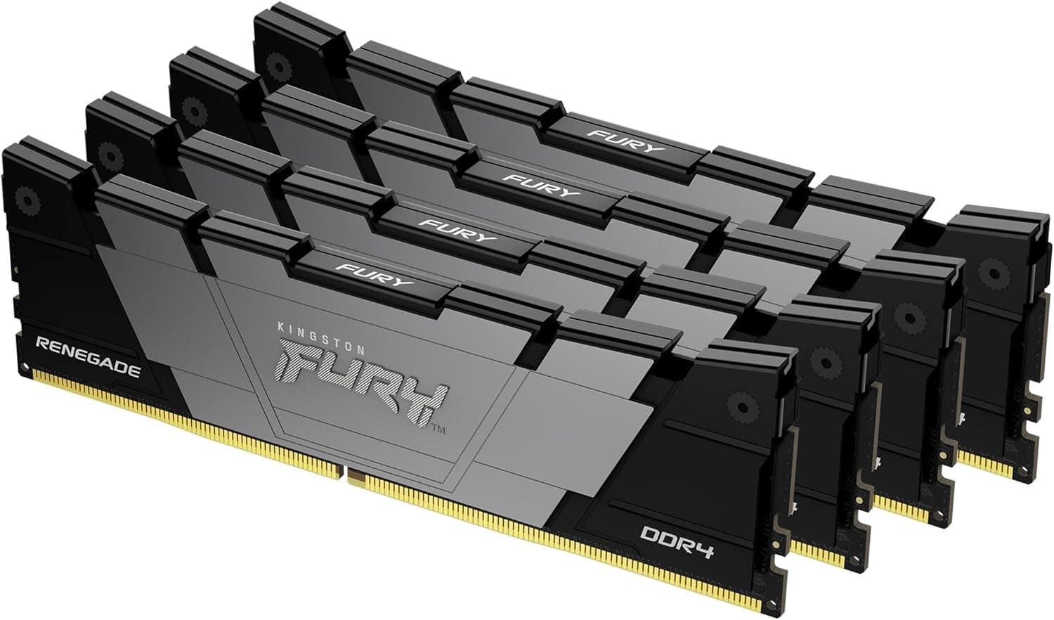 Kingston FURY Renegade 128 GB 3200 DDR4 CL16 DIMM (kit de 4) memória gamer para computadores de mesa - KF432C16RB2K4/128