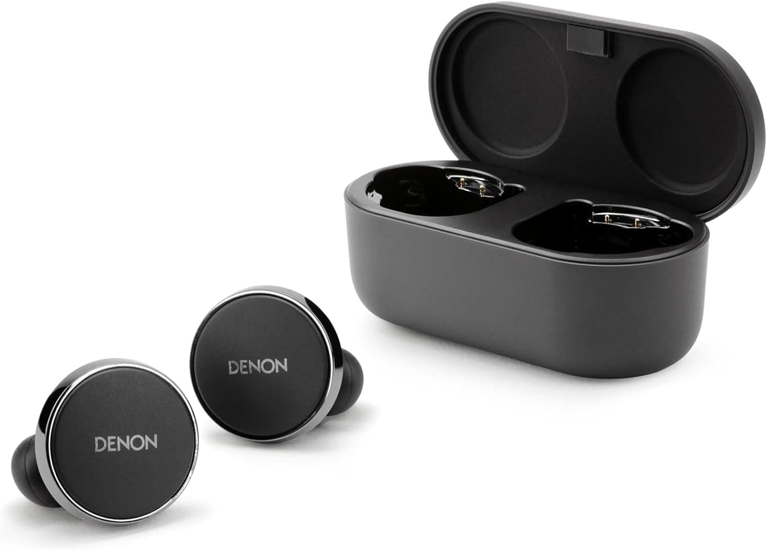 Denon PerL Pro True Wireless Earbuds, perfil de som personalizado, auriculares com cancelamento de ruído, auriculares resistentes à água, com microfones integrados e bateria de longa duração