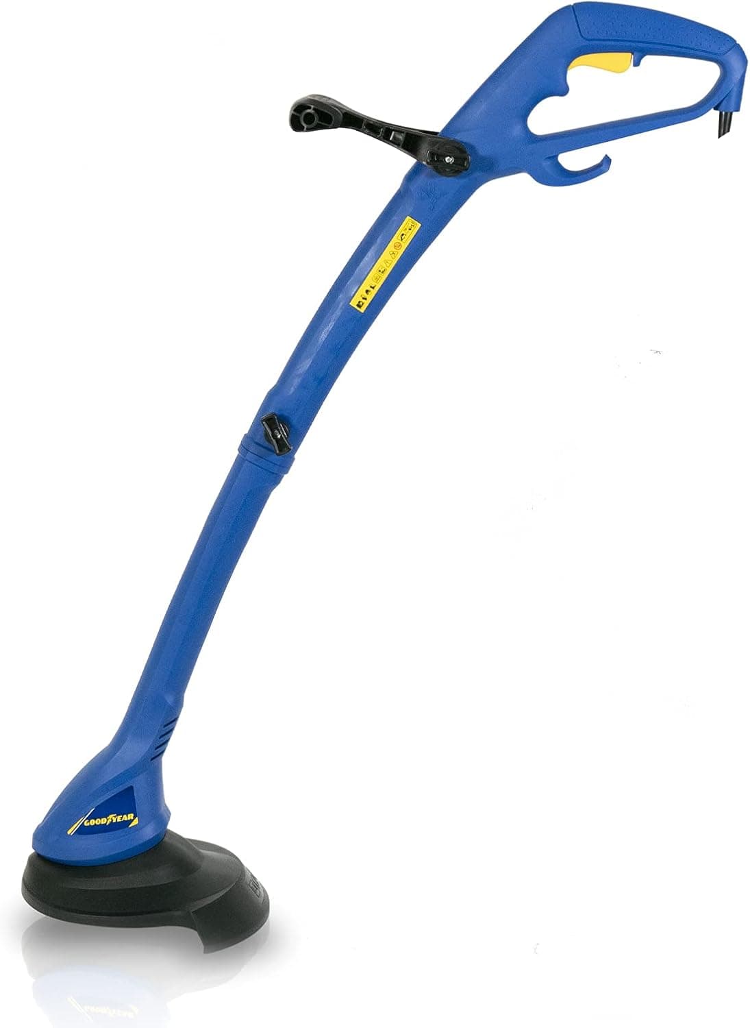 Goodyear - Corta-relvas elétrico com cabo. Aparador de erva elétrico 350 W 20 V 10.000 rpm. Largura do corte 25 cm. Cabeça ajustável de 180º. Fio de nylon 1,2 mm diâmetro 