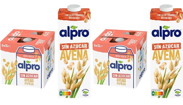 Alpro Bebida vegetal de aveia sem açucar, conjunto de 12 x 1 l