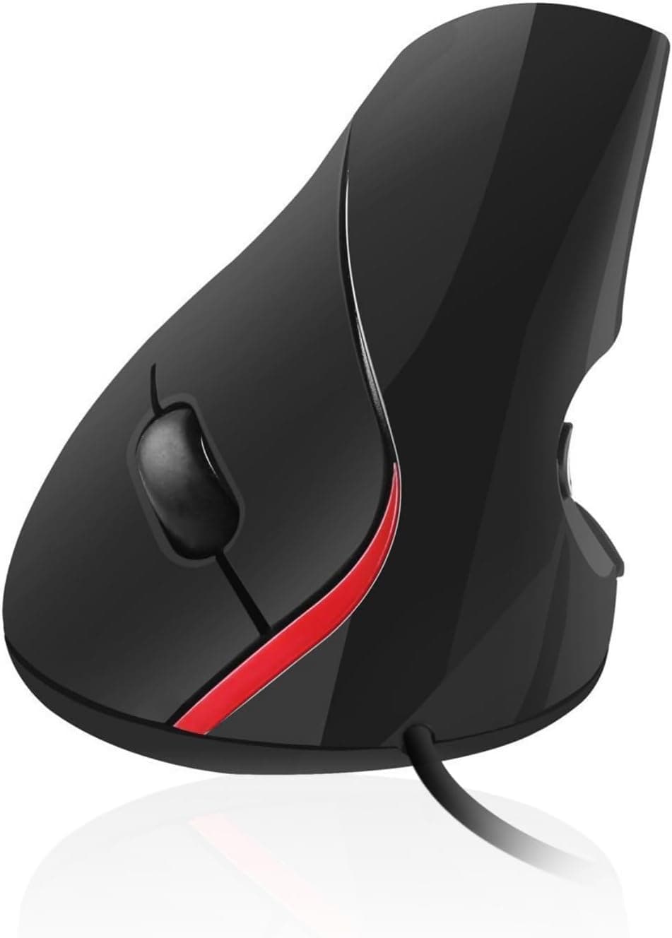EWENT Rato vertical ergonómico ótico. 1000 DPI. USB. Preto