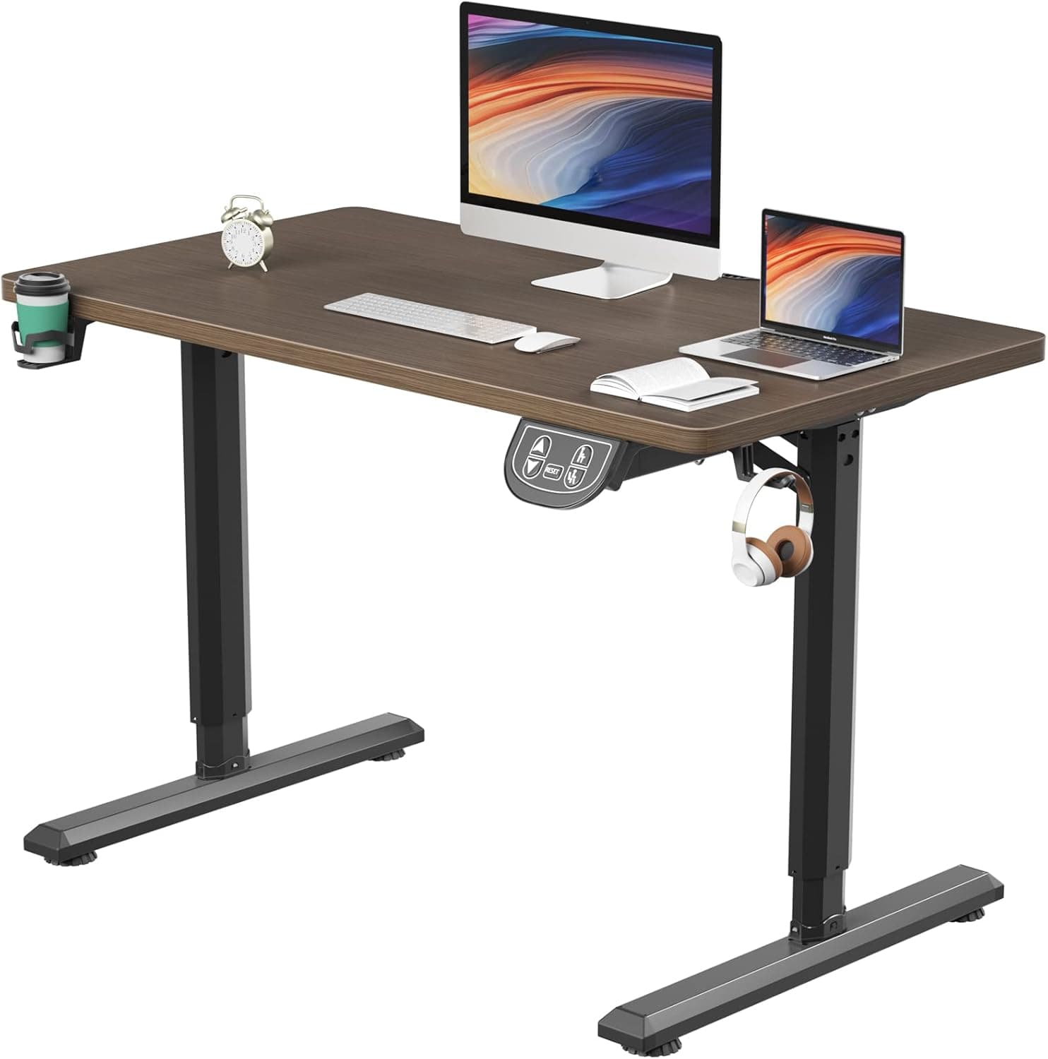 Dripex FEL-V2-18 | Mesa elétrica ajustável em altura com painel de memória e estrutura em aço, 110 x 60 cm
