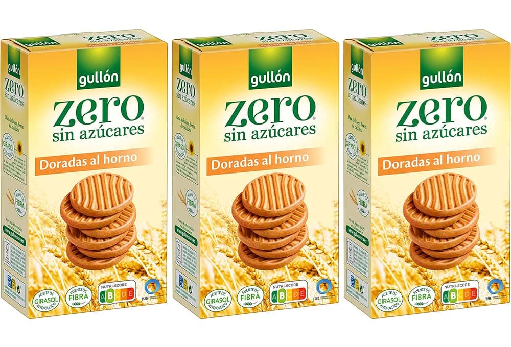 Gullón Bolacha dourado ao forno, sem açúcar, 330g x 3