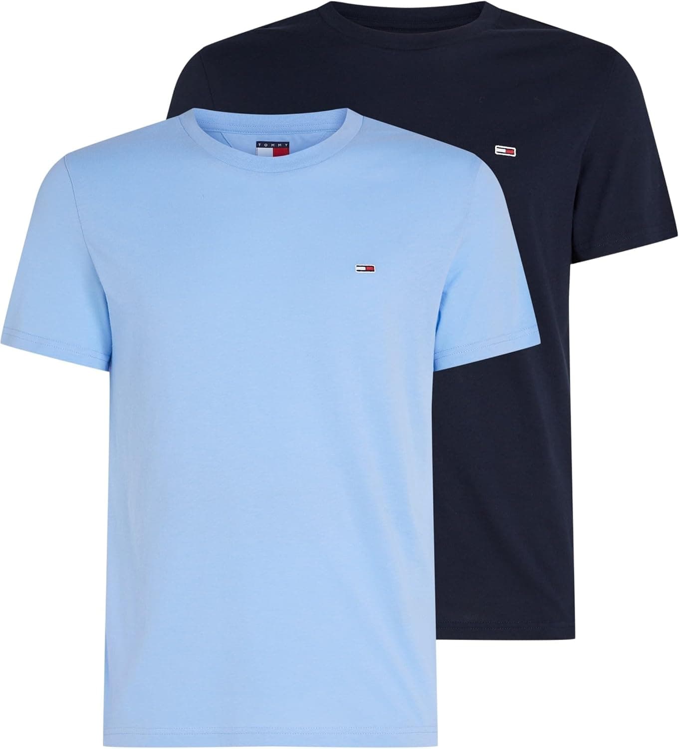 Tommy Jeans T-shirts de algodão para homem, pack de 2