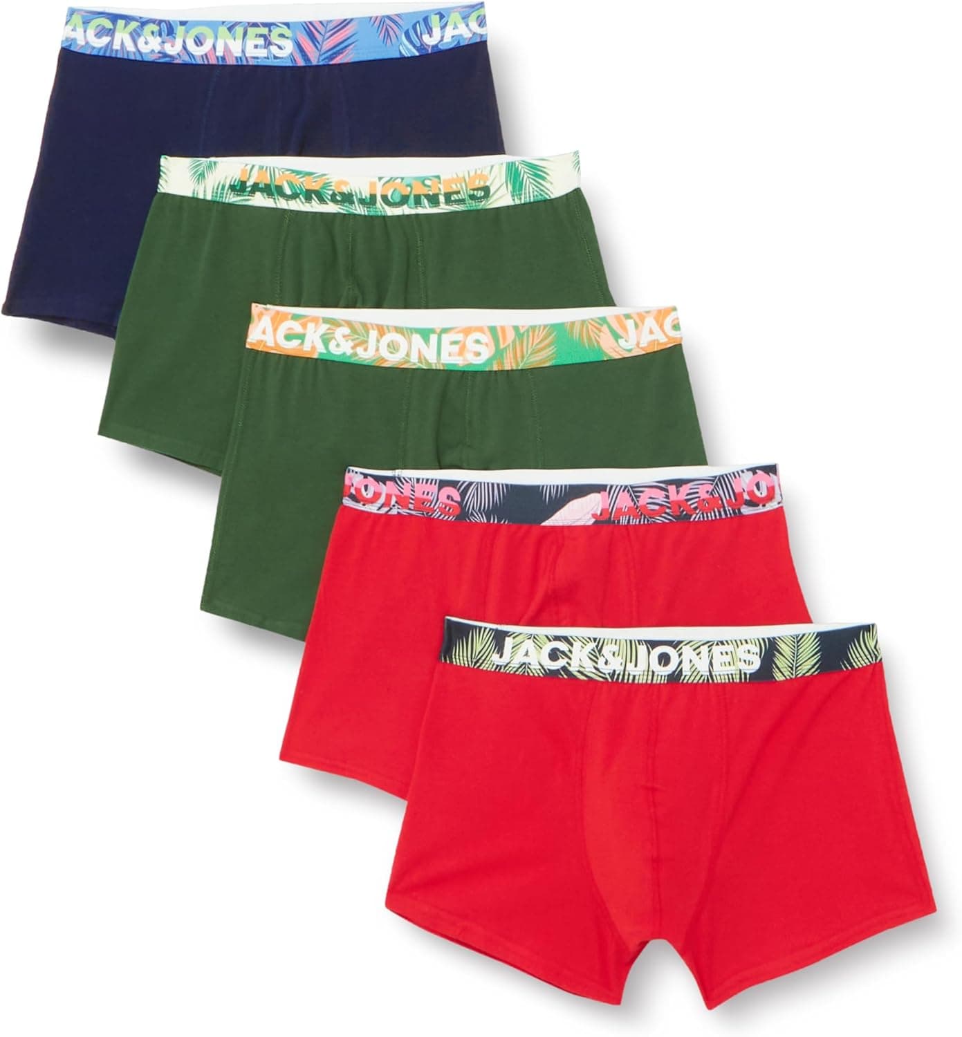JACK & JONES Boxer para homem, pack de 5