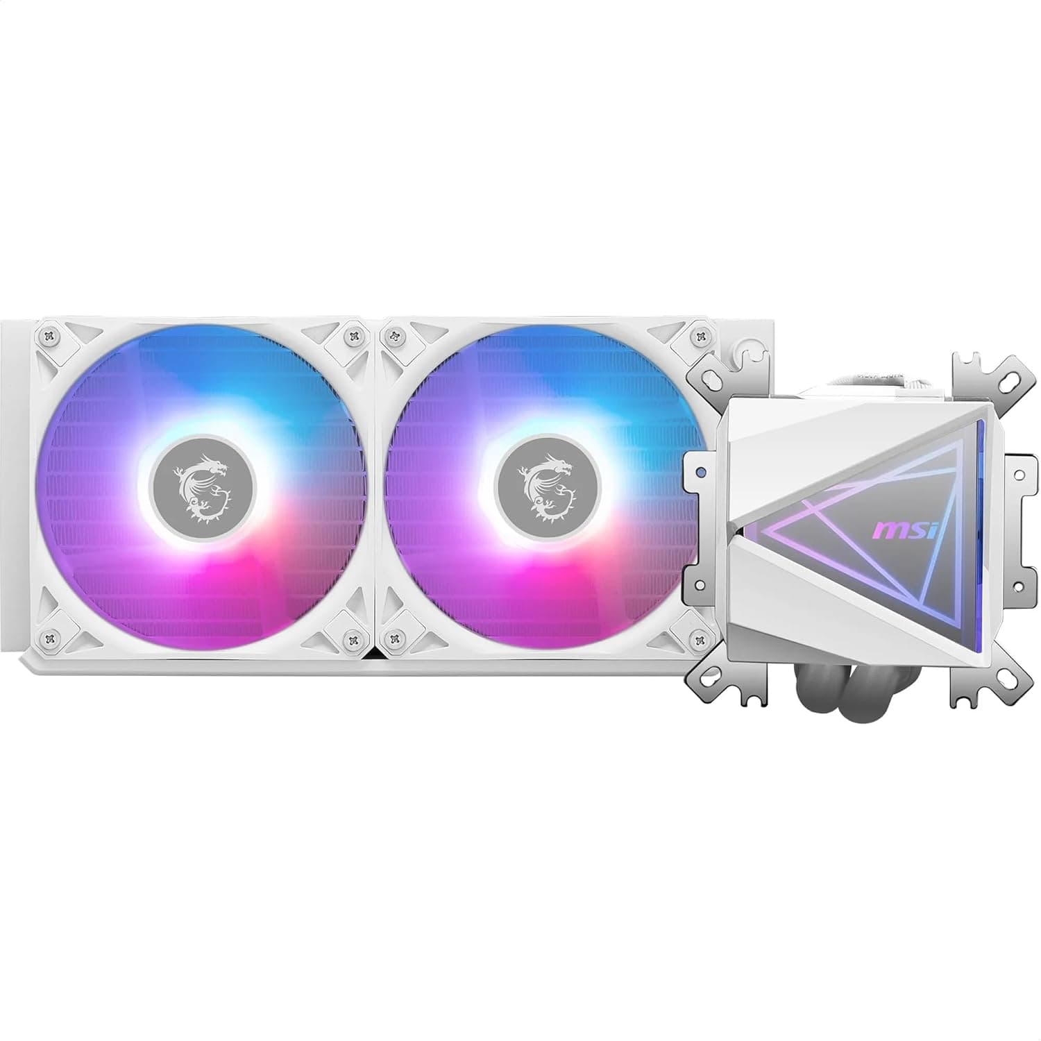MSI MAG CORELIQUID I240 WHITE | Sistema de refrigeração líquida AIO com ventiladores ARGB e compatibilidade Intel e AMD