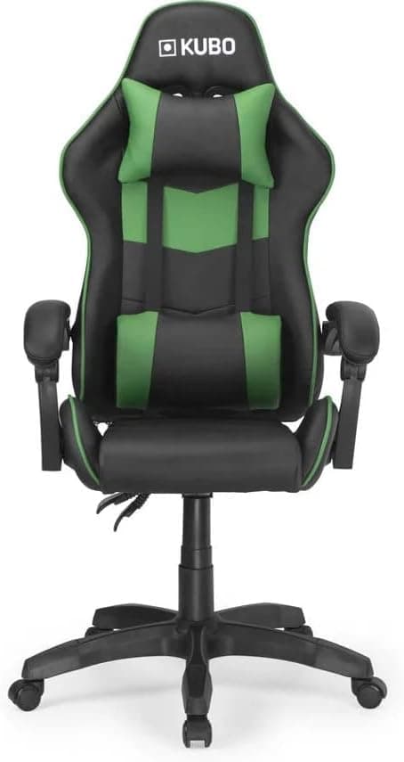 KUBO Silla de Gaming Ergonómica, Nailon, Verde, One Size