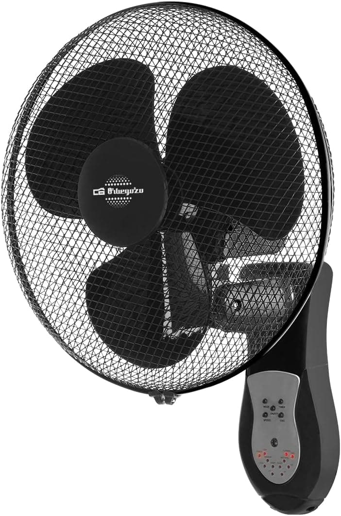 Orbegozo WF 0243 Ventoinha de parede, oscilante, 3 modos, controlo remoto, temporizador, pás 40 cm, 40 W