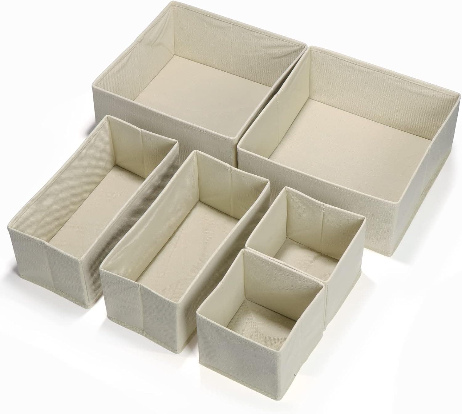 Kinsinder | Conjunto de 6 caixas dobráveis para organização de roupa interior e acessórios