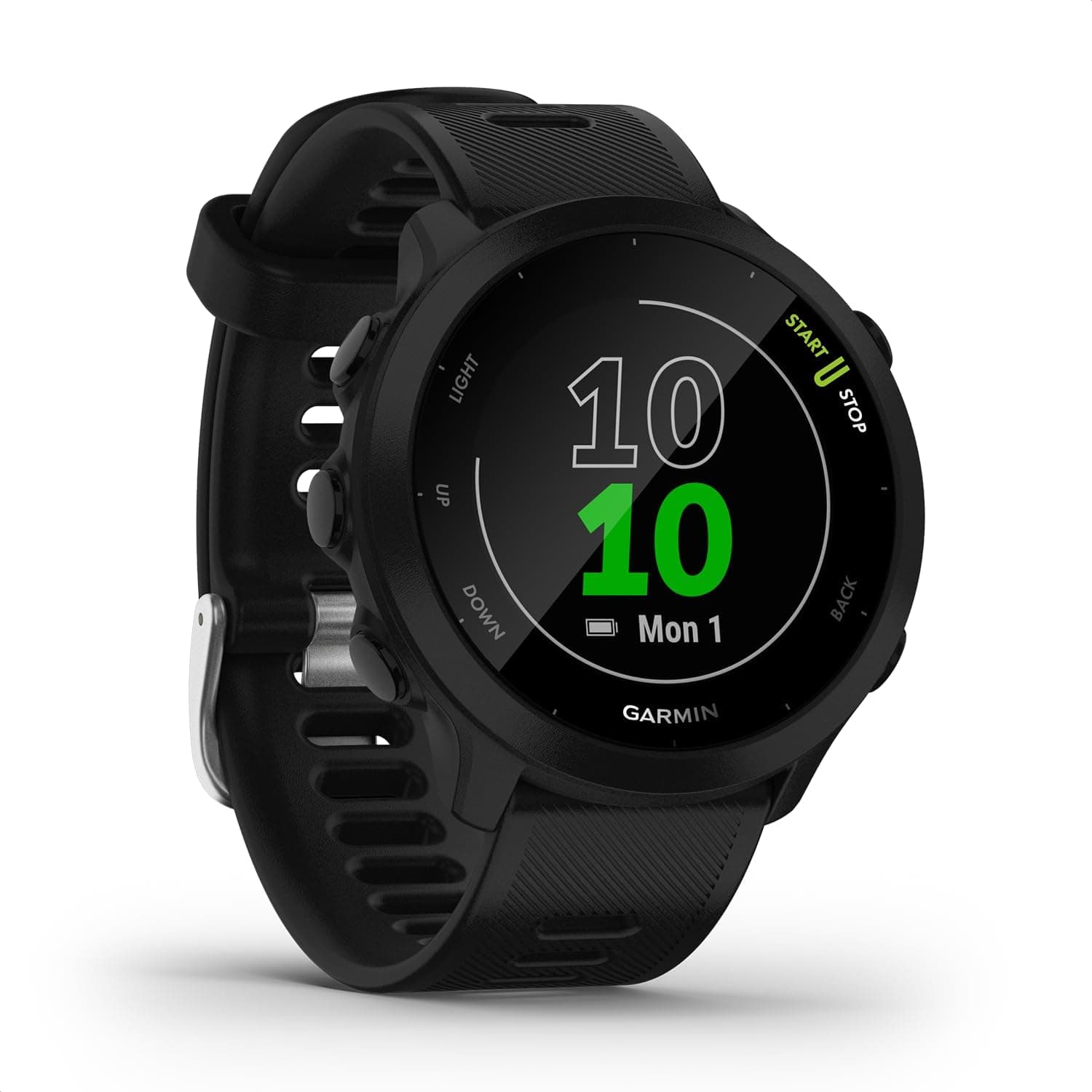 Garmin Forerunner 55 - Relógio inteligente para corrida com GPS, planos de treino, notificações e acompanhamento de bem-estar, preto