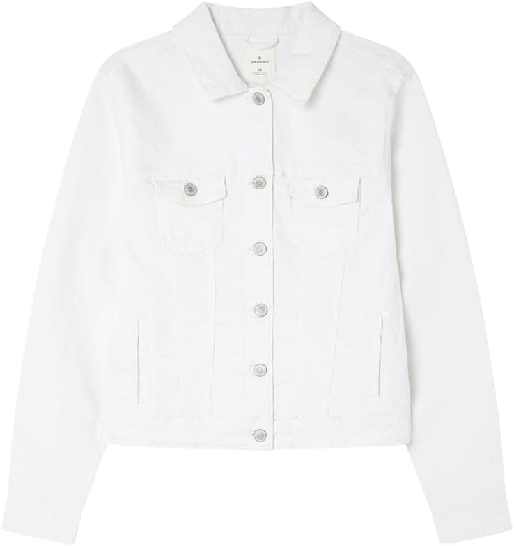 SPRINGFIELD 5.t.b. Casaco Denim Color Ecru para mulher