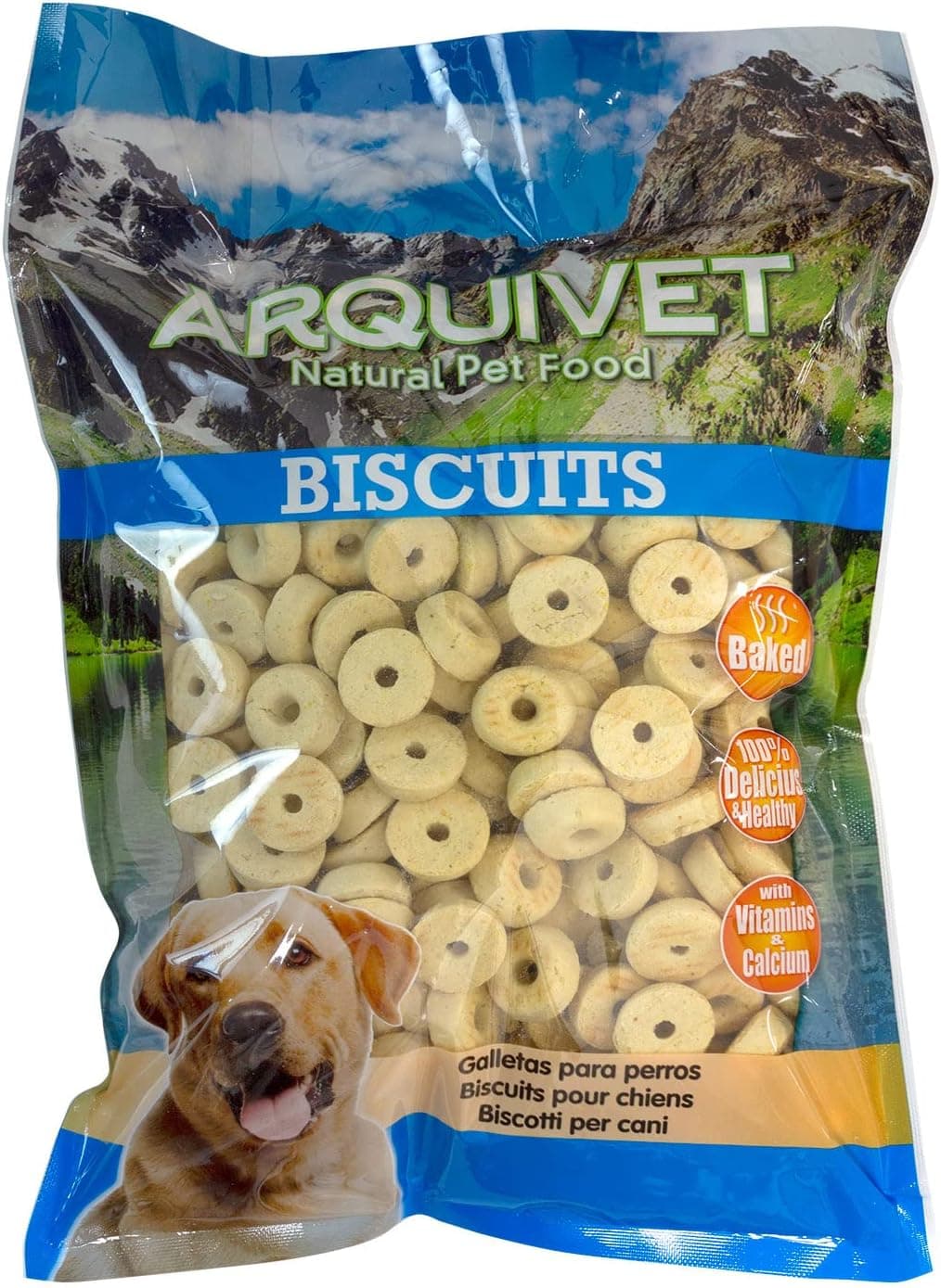 ARQUIVET Bolacha para cães Natural Rings 1 kg - Snacks para cães - carros, guloseimas, prémios, recompensas e guloseimas para cães - melhores lanches para cães
