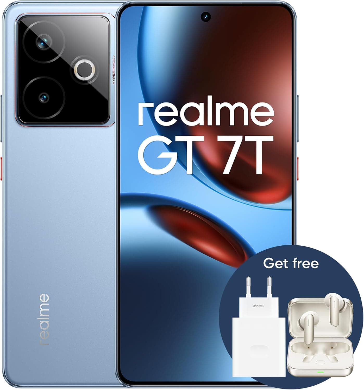 realme GT 7T 512GB 12GB IceSense Blue INT+NFC RMX5085 EU AMZ AMZ version with charger