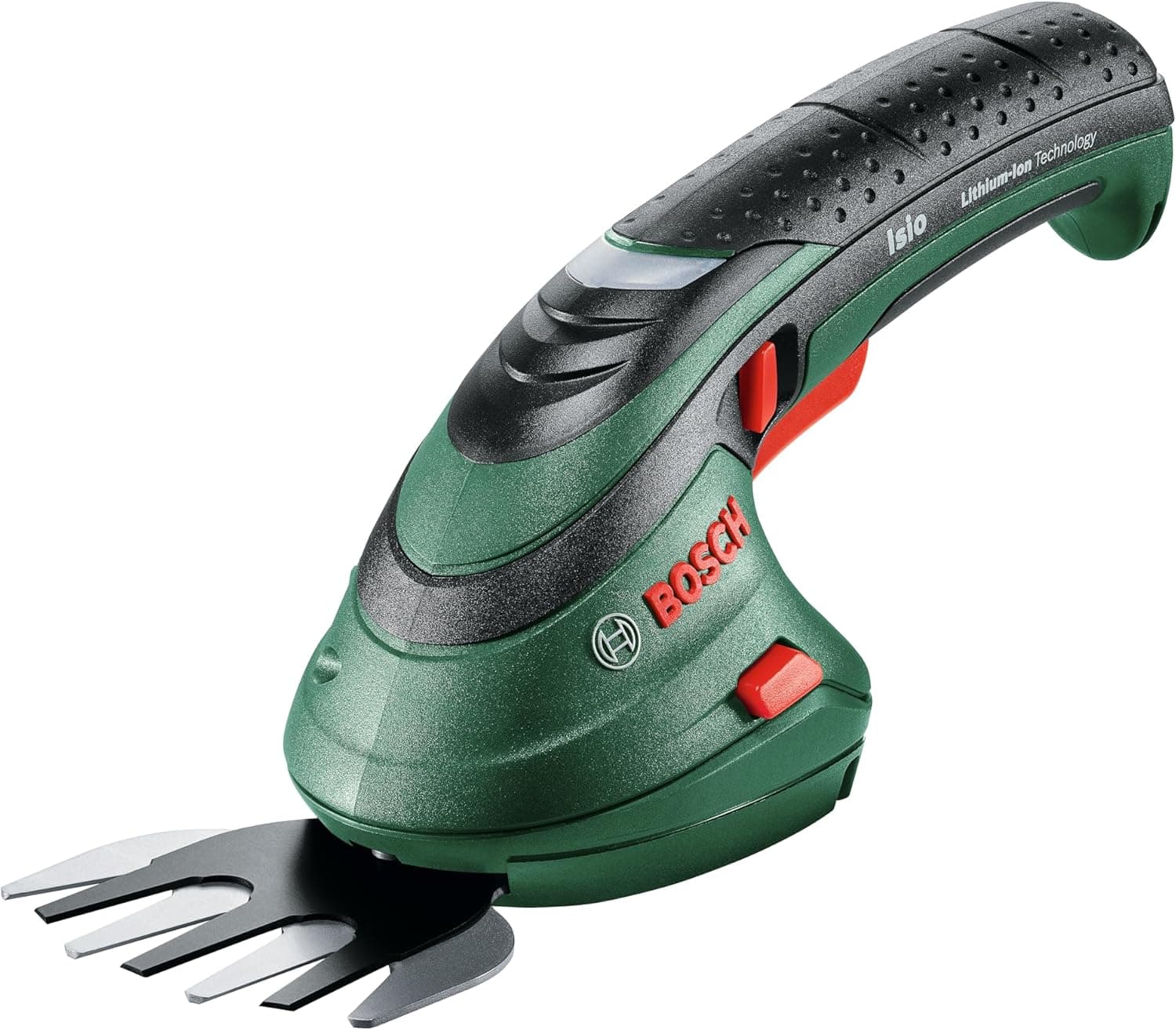 Bosch Home and Garden 0600833108 Conjunto de tesouras corta-relvas a bateria Ísio, 3,6 V, comprimento da lâmina de 12 cm, distância entre lâminas 8 mm, em saco branco, verde clássico