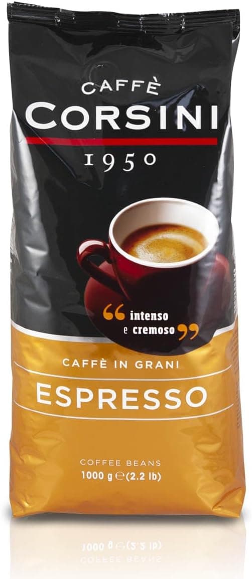 Caffè Corsini 1950 Espresso Intenso e Cremoso | Grãos de café intensos e cremosos, 1000 g