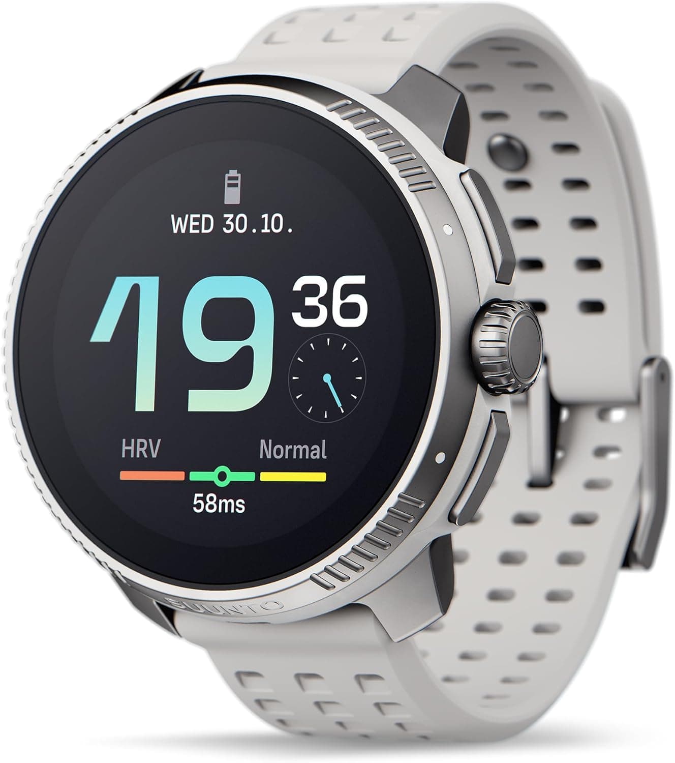 SUUNTO Relógio desportivo de corrida - Smartwatch para atividades ao ar livre, ecrã AMOLED brilhante de 1,43" com vidro de safira, coroa e botões de controlo confortáveis, GPS de dupla frequência, bateria de longa duração