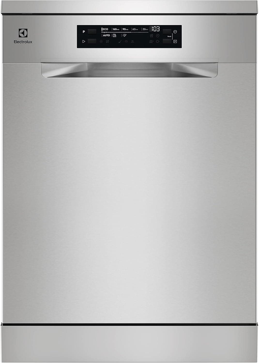 Electrolux ESS47420SX Máquina de lavar louça, 60 cm, 13 talheres, sistema AirDry, programa automático de 30 min, Display XL, função extra-higiene, braço aspersor satélite, softspikes, 44 dB(A), Inox