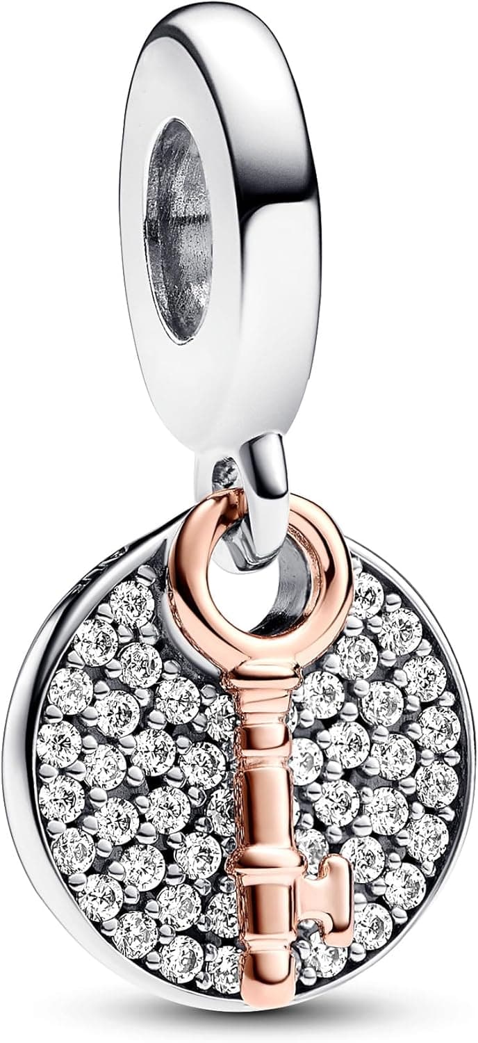 PANDORA Moments pendentes em prata de lei e banhados a ouro rosa de 14 quilates
