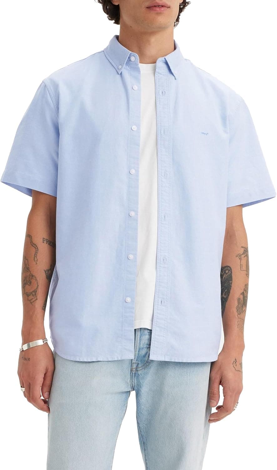 Levi's Short-Sleeve Authentic Button camisa para homem