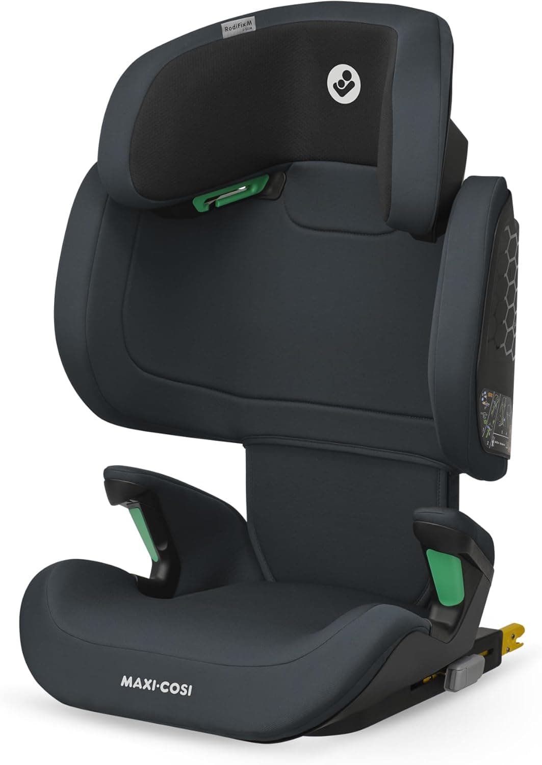 Maxi-Cosi RodiFix M i-Size, cadeira de carro com encosto alto, 3,5 - 12 anos, 100-150 cm, cadeira de carro ISOFIX, proteção contra impactos laterais G-CELL, altura ajustável, brochagem rápida e fácil,
