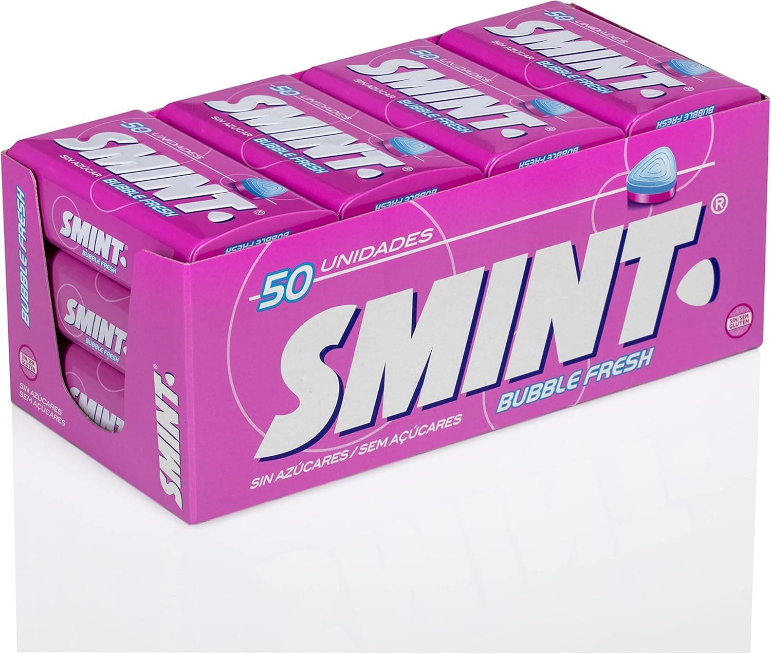Smint Tin Bubblefresh, caramelo comprimido sem açúcar, 12 unidades de 35 g. (Total 420 gr.)