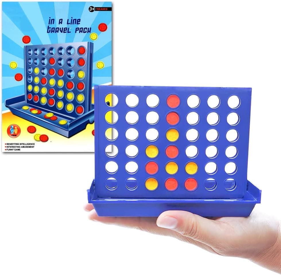 Pup Go Ligar 4 jogos de mesa, adequados para crianças com mais de 3 anos, jogos de viagem portáteis, 4 numa linha brinquedos educativos (mini)