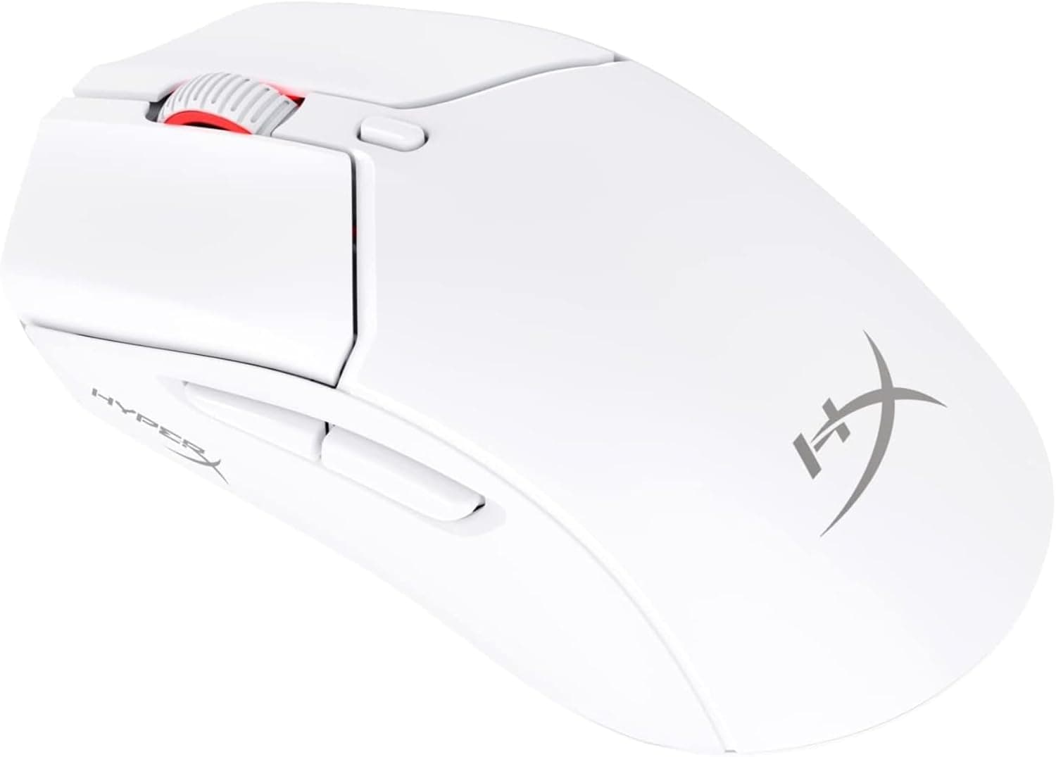 HyperX Até 2 Wireless – rato gaming sem fios, ultraleve 61 g, bateria 100 h, sensor preciso HyperX 26 K, cabo HyperFlex 2, antiderrapante, cor branca