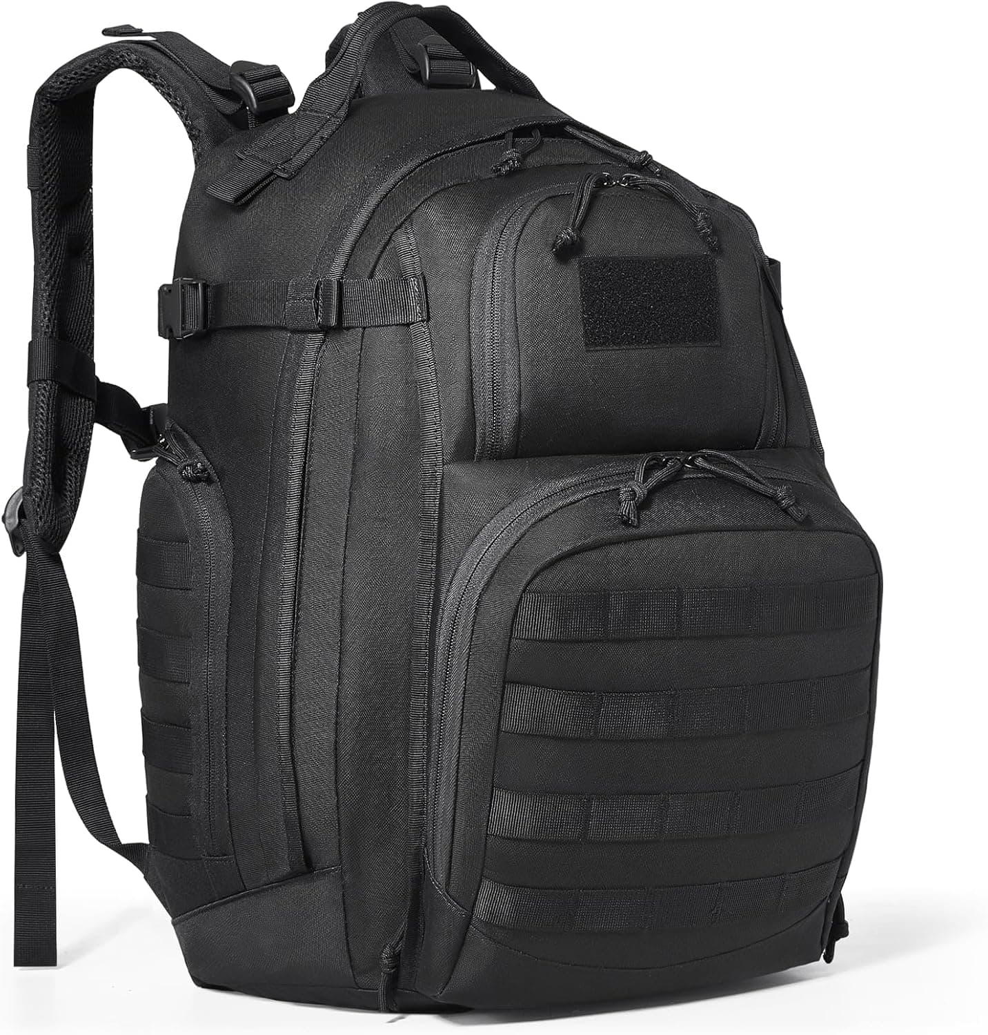 VEVOR Mochila tática de viagem 40 L com design de molle e acolchoado de esponja, bolsa de viagem militar mochila de equipamento mochila para aventuras ao ar livre, caminhadas, caça, preto