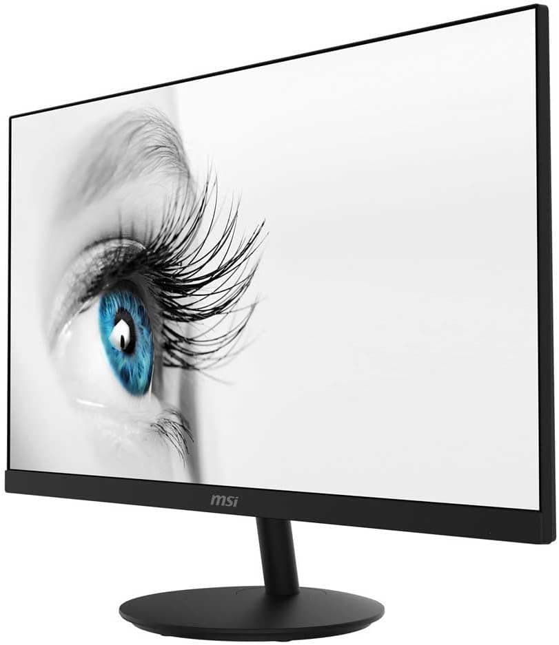 MSI PRO MP271A Monitor de escritório FHD de 27", painel IPS de 1920 x 1080, 100 Hz, conforto ocular, montagem VESA, altifalantes integrados, suporte Display Kit, -HDMI 1,4b, DP 1,2a, VGA