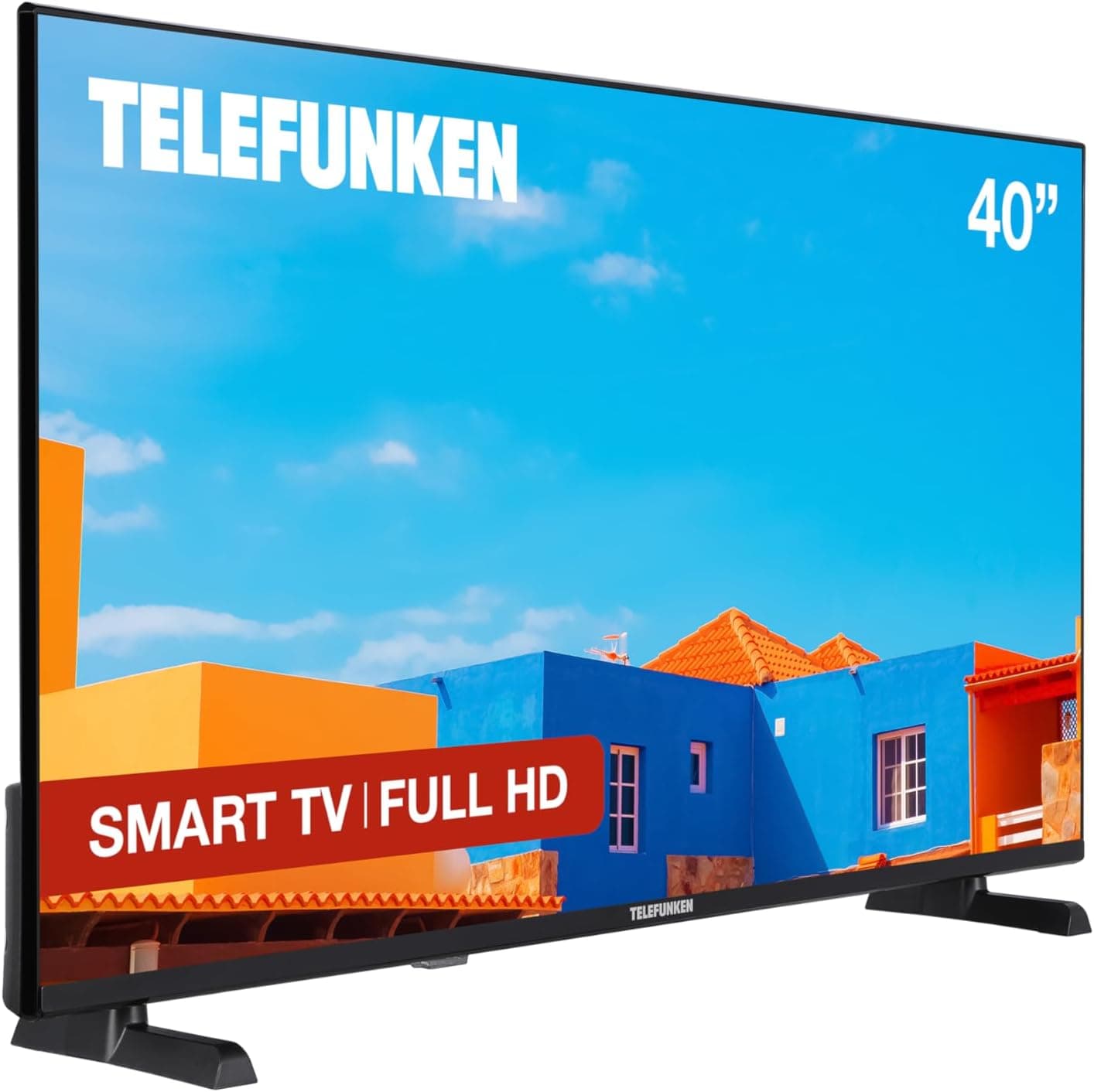 Telefunken 40DTFV725 2025 Smart TV Full HD HDR 1920 x 1080, 40 polegadas, design sem molduras