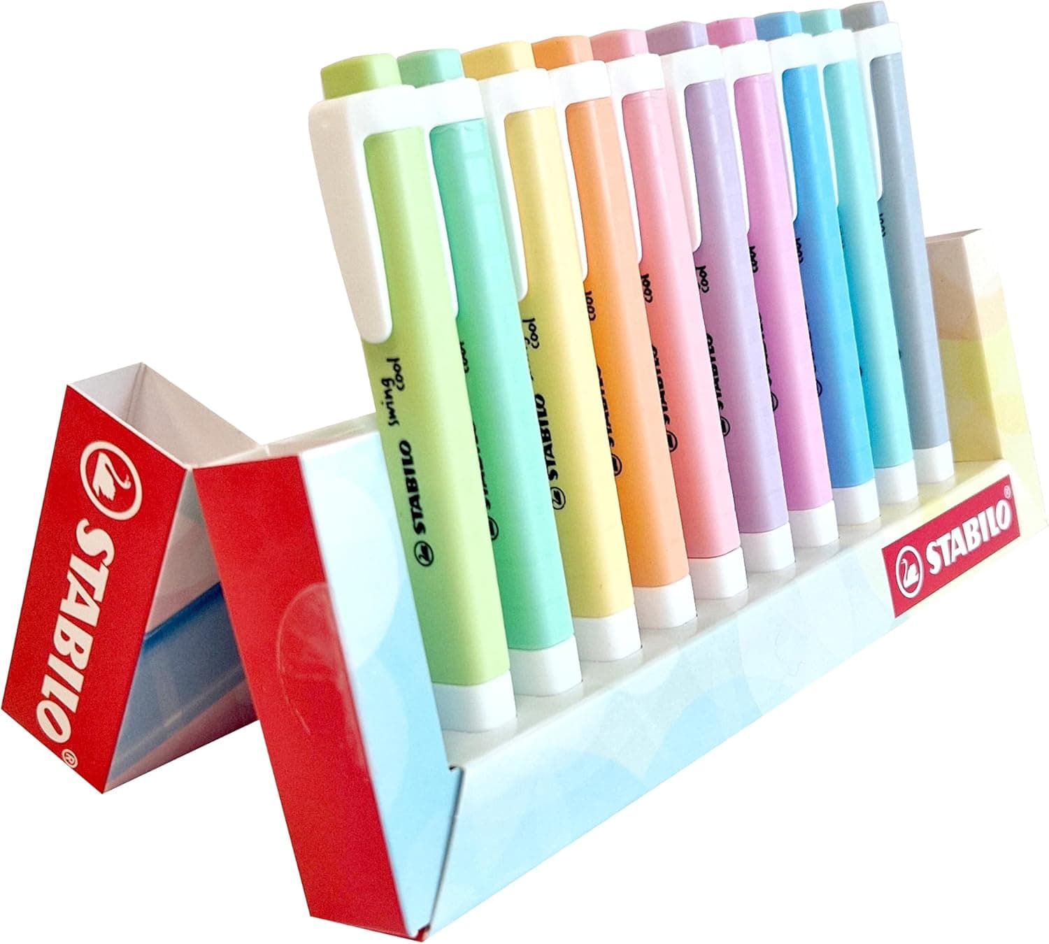 STABILO Swing Frio Pastel - Conjunto de 10 sublinhadores (10 unidades, com 10 cores diferentes)