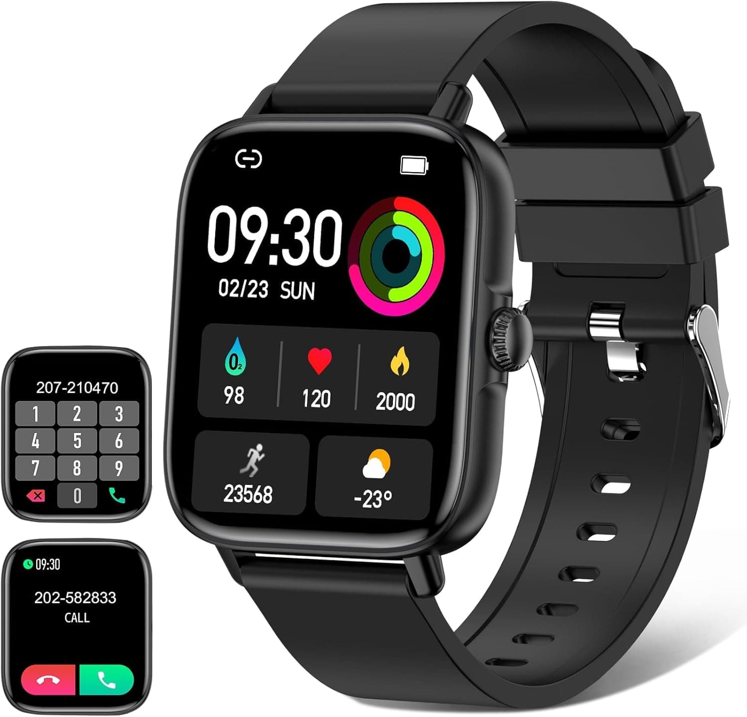 Choiknbo Smart Watch 1,7 polegadas ecrã completo resposta de chamadas/esfera Fitness Tracker Smartwatch para Android iOS IP67 relógio fitness medidor de atividade para homens