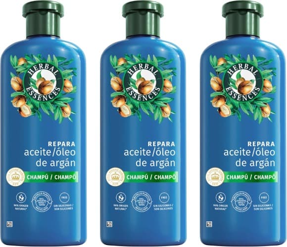 Herbal Essences Champô reparador óleo argão, 350 ml x 3