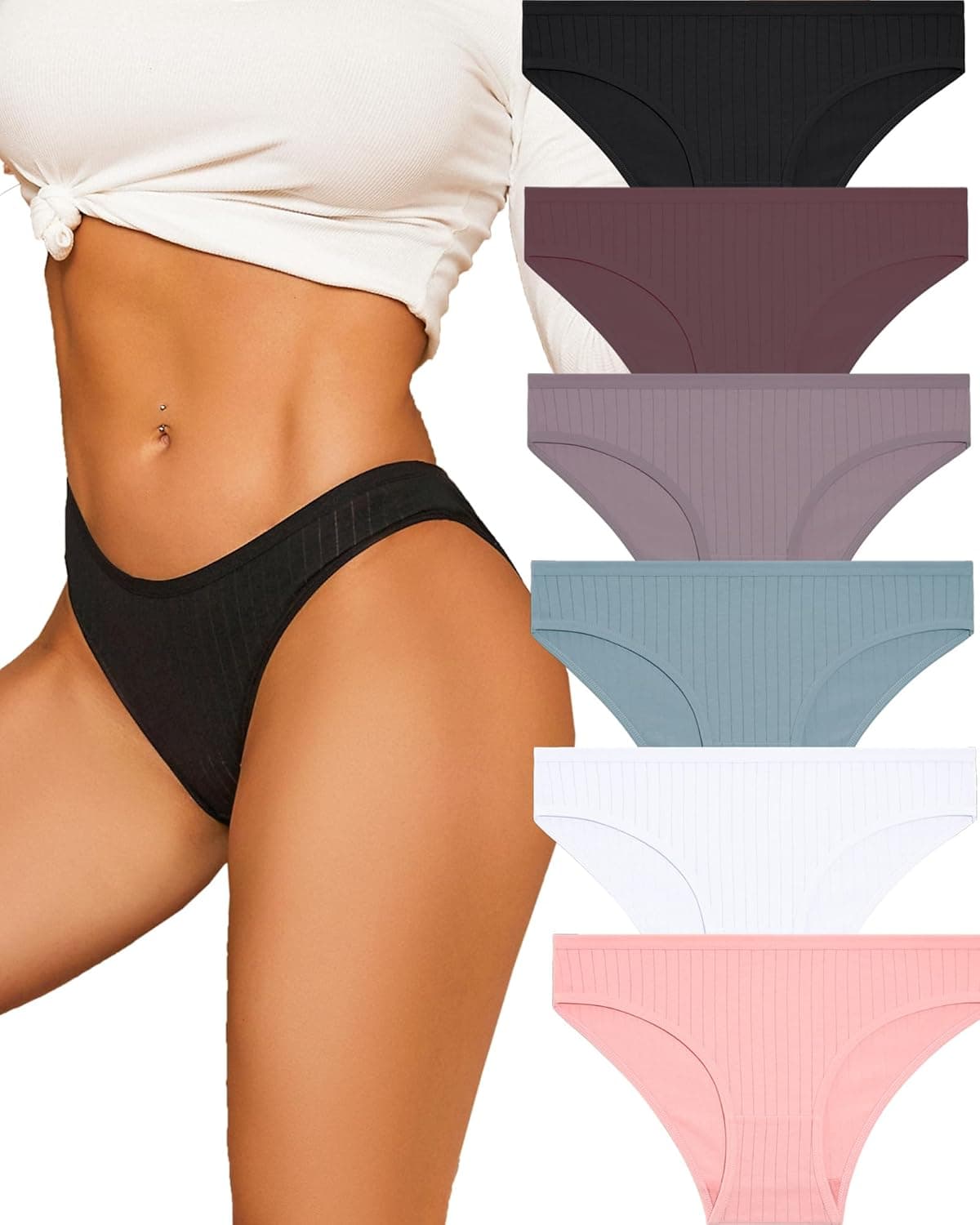 ALL OF ME Cuecas de algodão para mulher, pack de 6