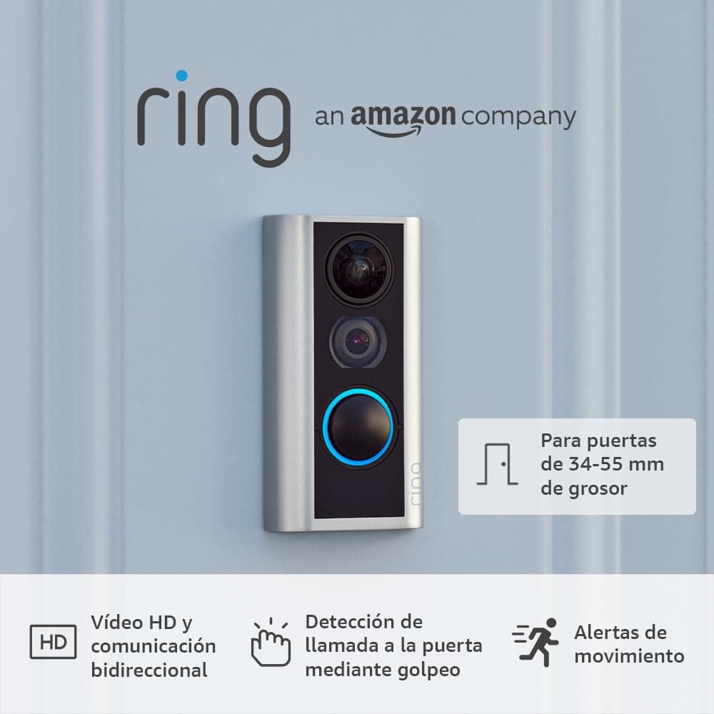 Ring Door View Cam | Câmara de segurança com campainha e vídeo HD 1080p para portas de 34 a 55 mm