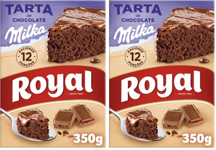 Royal Bolo de chocolate Milka, preparado em pó, 12 peças, 350 g