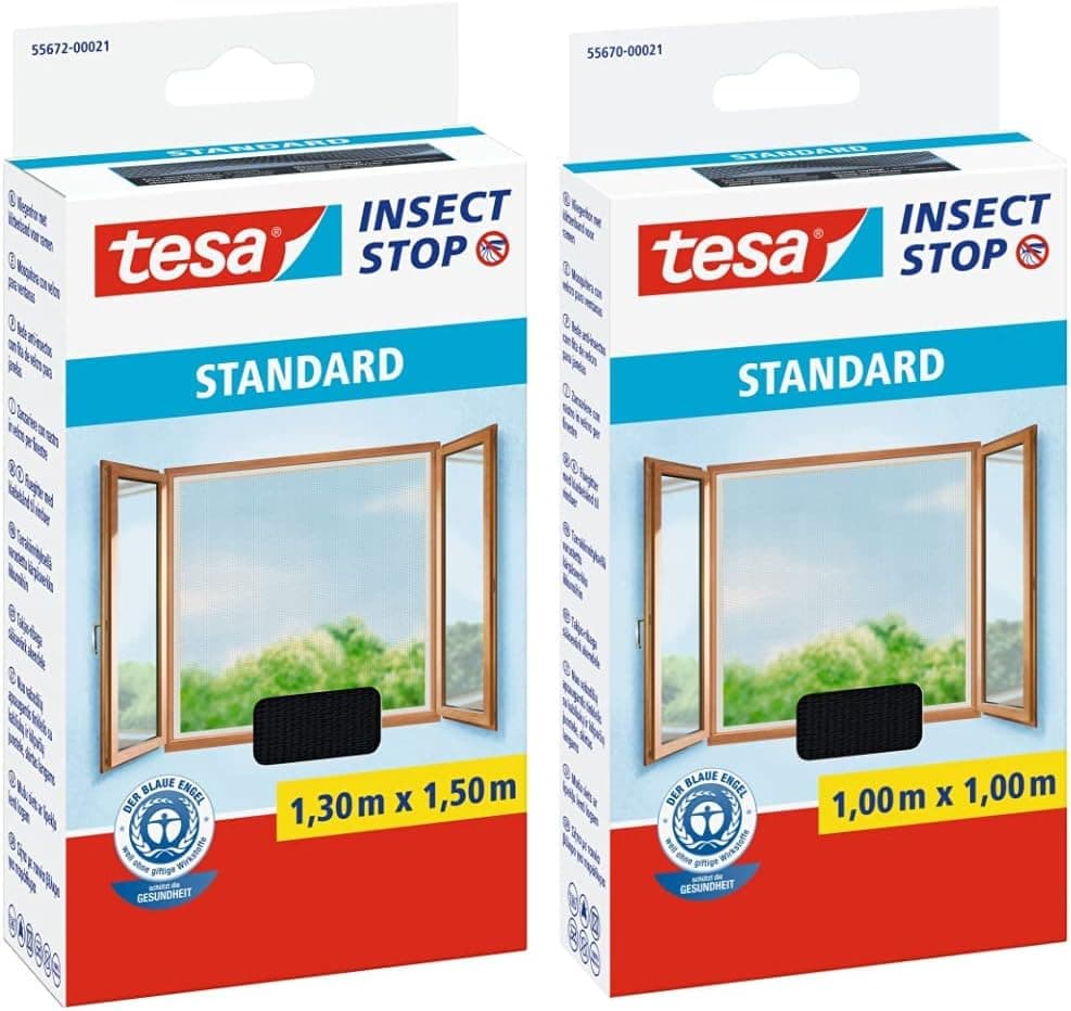 tesa Insect Stop Malha mosquiteira STANDARD para janelas, mosquiteira autocolante mosquiteira para janela standard