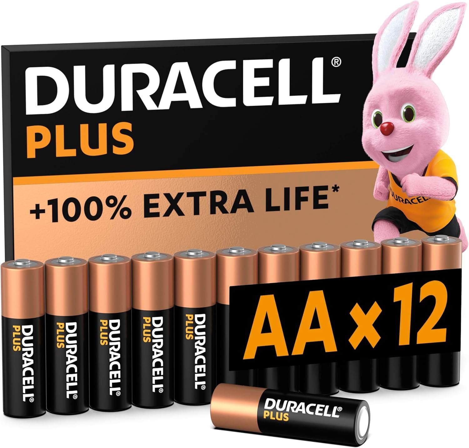 Duracell Plus pilhas alcalinas AA (embalagem de 12), 1,5 V, LR6 MN1500