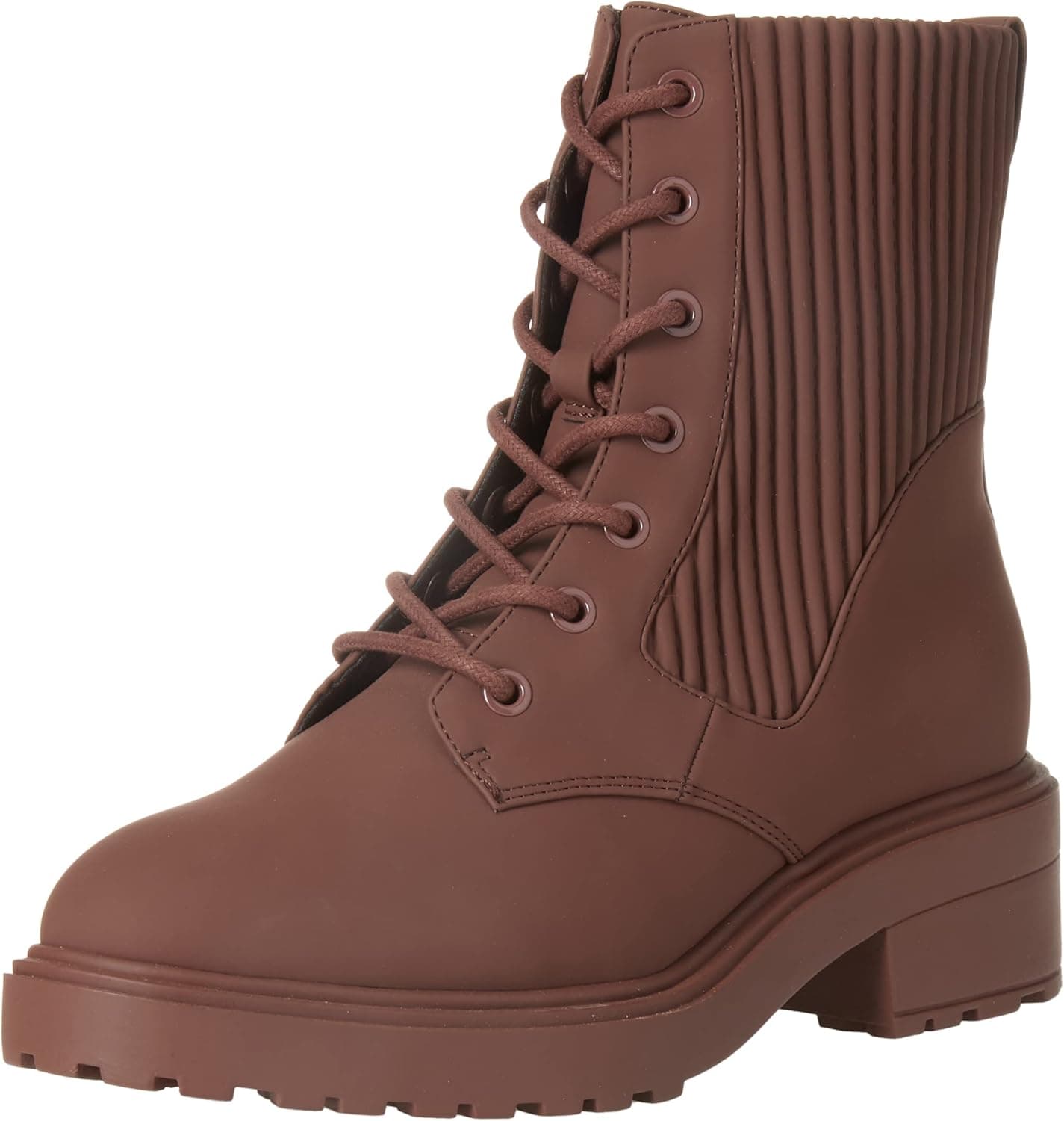 Amazon Essentials Bota de combate de borracha com sola grossa para mulher
