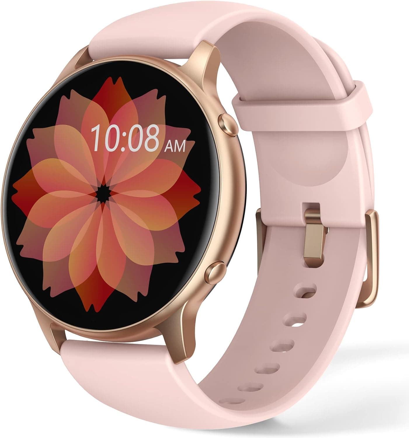 Relógio inteligente para mulher, smartwatch impermeável IP68 com oxímetro (SpO2), mostrador de relógio de bricolage, monitor de sono, pedómetro, relógio desportivo de mulher, pulsómetro, pulseira de atividade para Android e iOS (rosa)