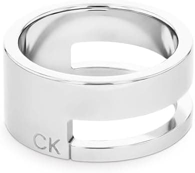Anel Calvin Klein para Mulheres Coleção GEOMETRIC ESSENTIALS em Aço Inoxidável - Disponível em Prata ou Ouro
