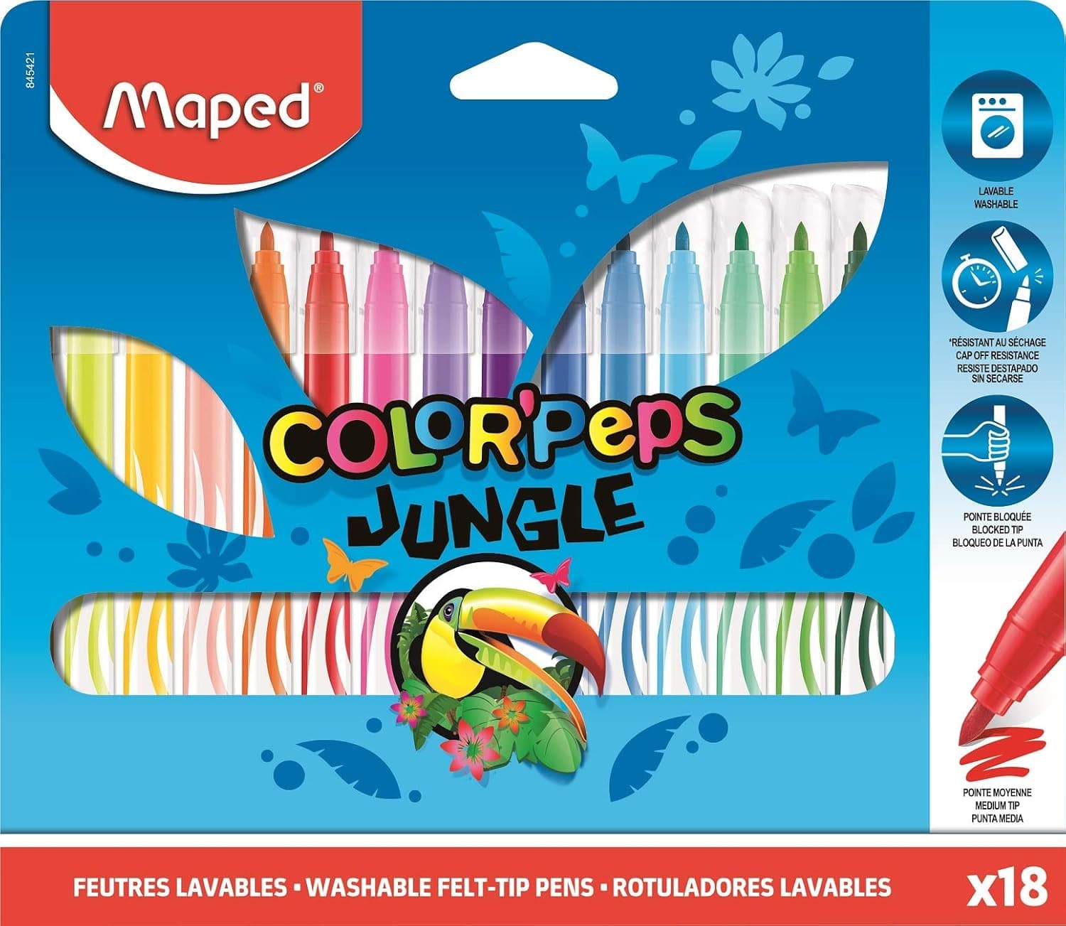 Maped 845421 Marcadores de 18 unidades
