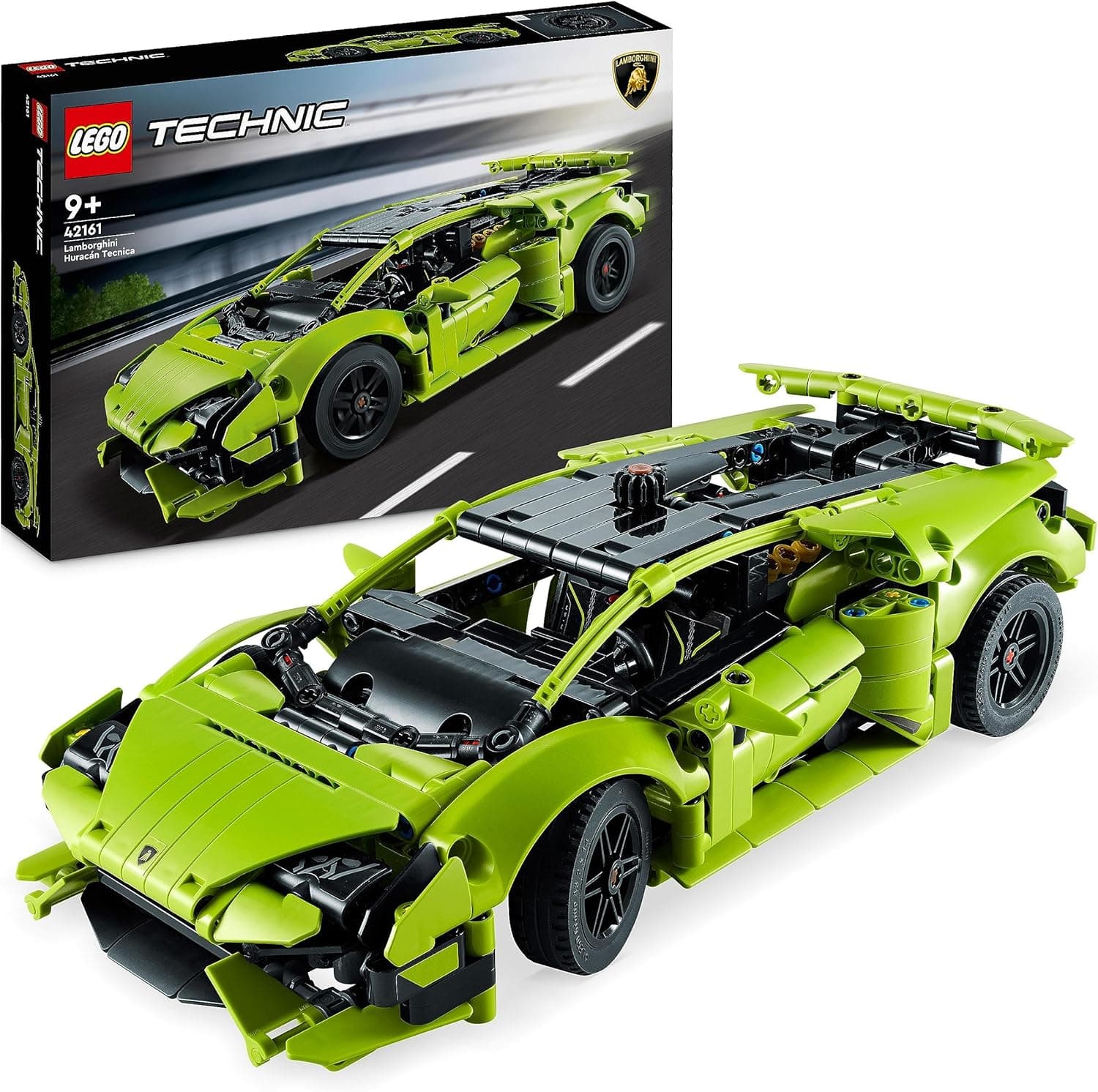 LEGO 42161 Technic Lamborghini Huracán Tecnica, Kit de Maqueta de Construcción de Coche de Carreras de Juguete para Niños, Niñas y Aficionados al Motor, Idea de Regalo Coleccionable Réplica de Coche